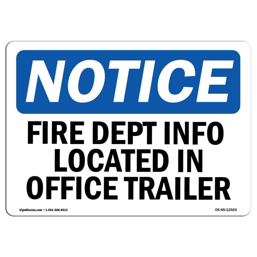 Fire Dept Info Located In Office Trailer
