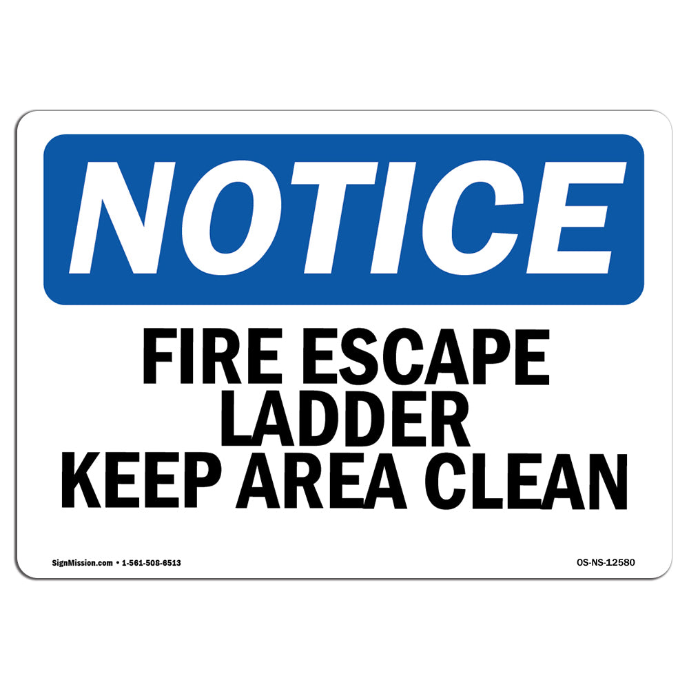 Fire Escape Ladder Keep Area Clear