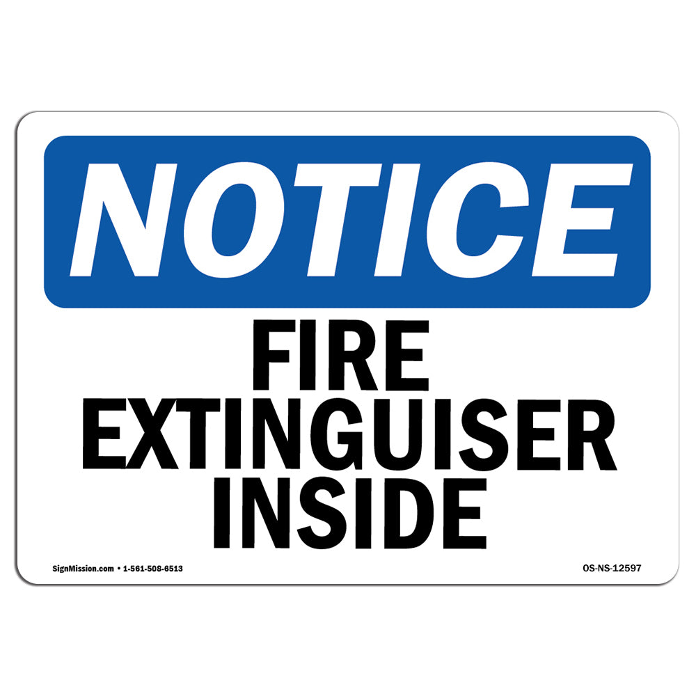 Fire Extinguisher Inside Sign