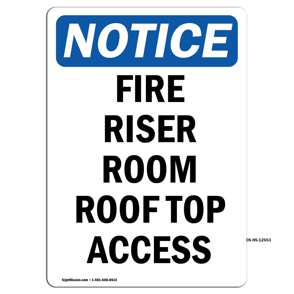 Fire Riser Room Roof Top Access