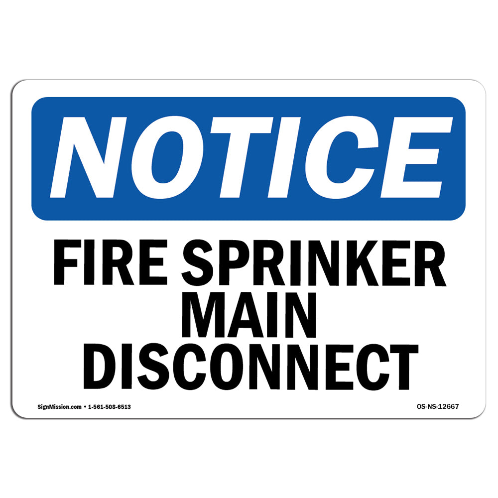 Fire Sprinkler Main Disconnect