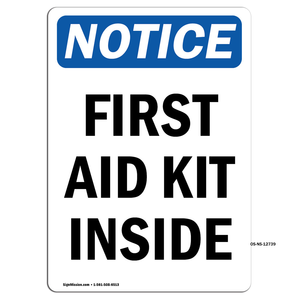 First Aid Kit Inside Sign