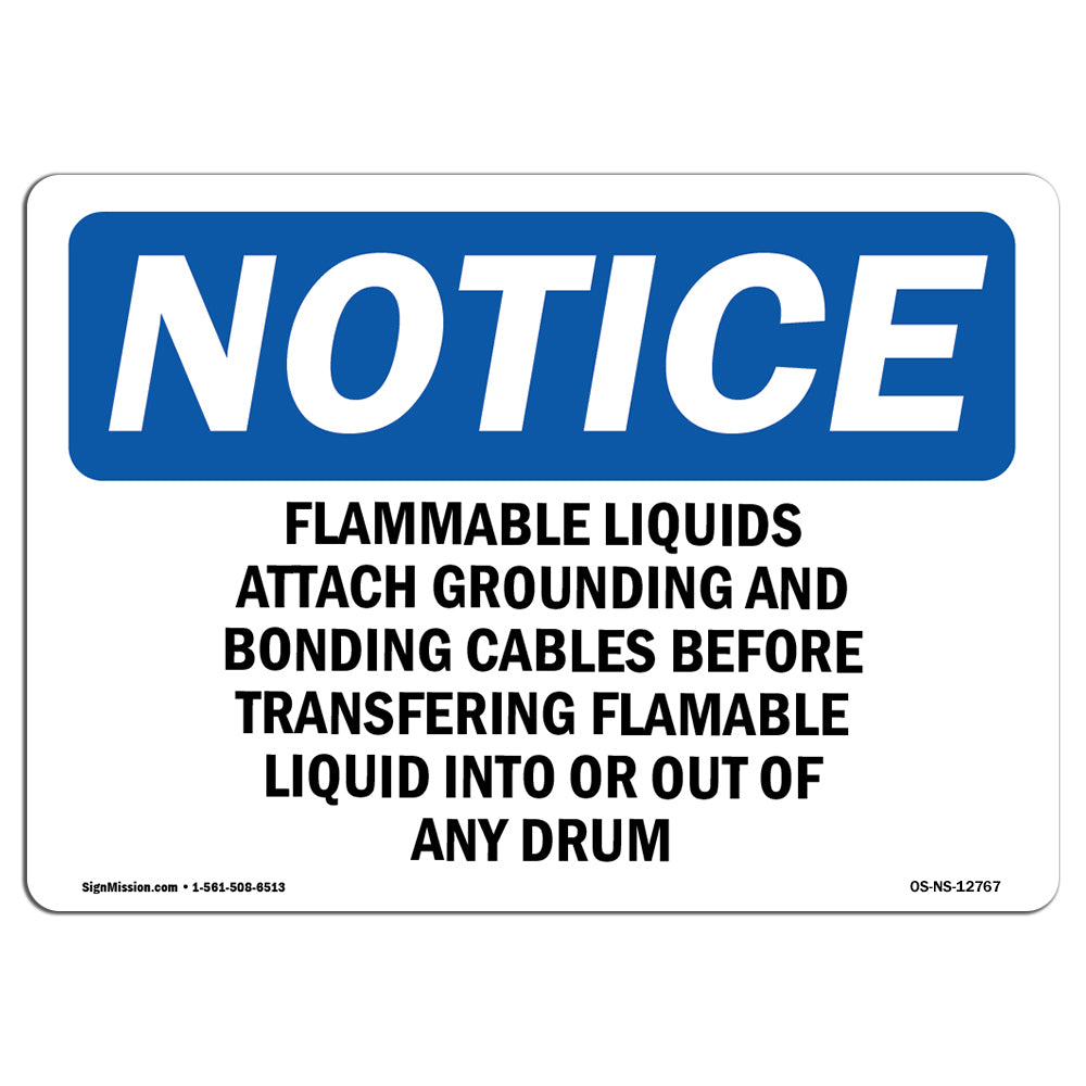 Flammable Liquids Attach Grounding And Bonding Sign