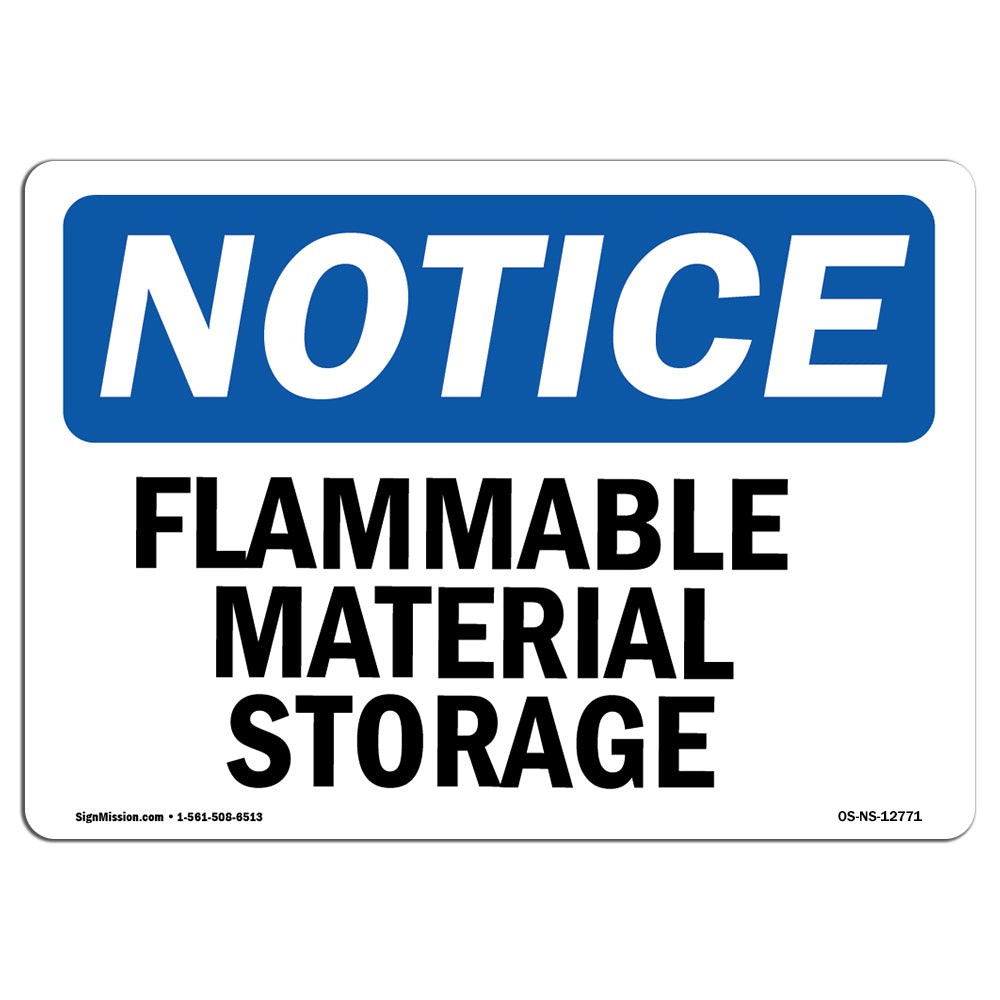 Flammable Material Storage Sign