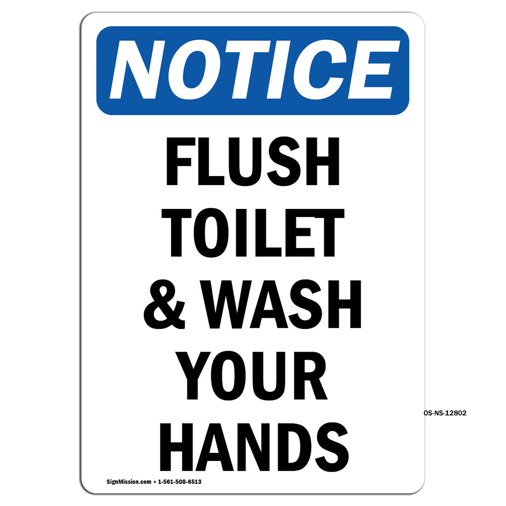 Flush Toilet And Wash Your Hands