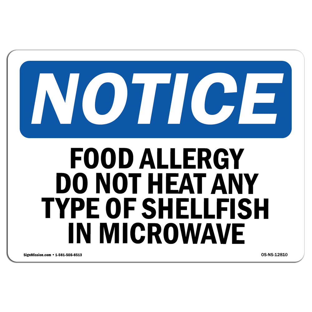 Food Allergy Do Not Heat Any Type Of Shellfish