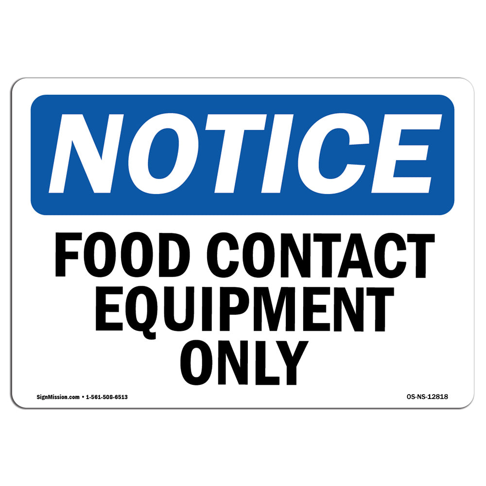 Food Contact Equipment Only