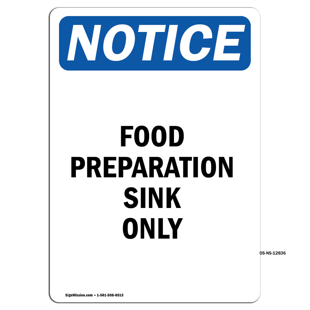 Food Preparation Sink Only