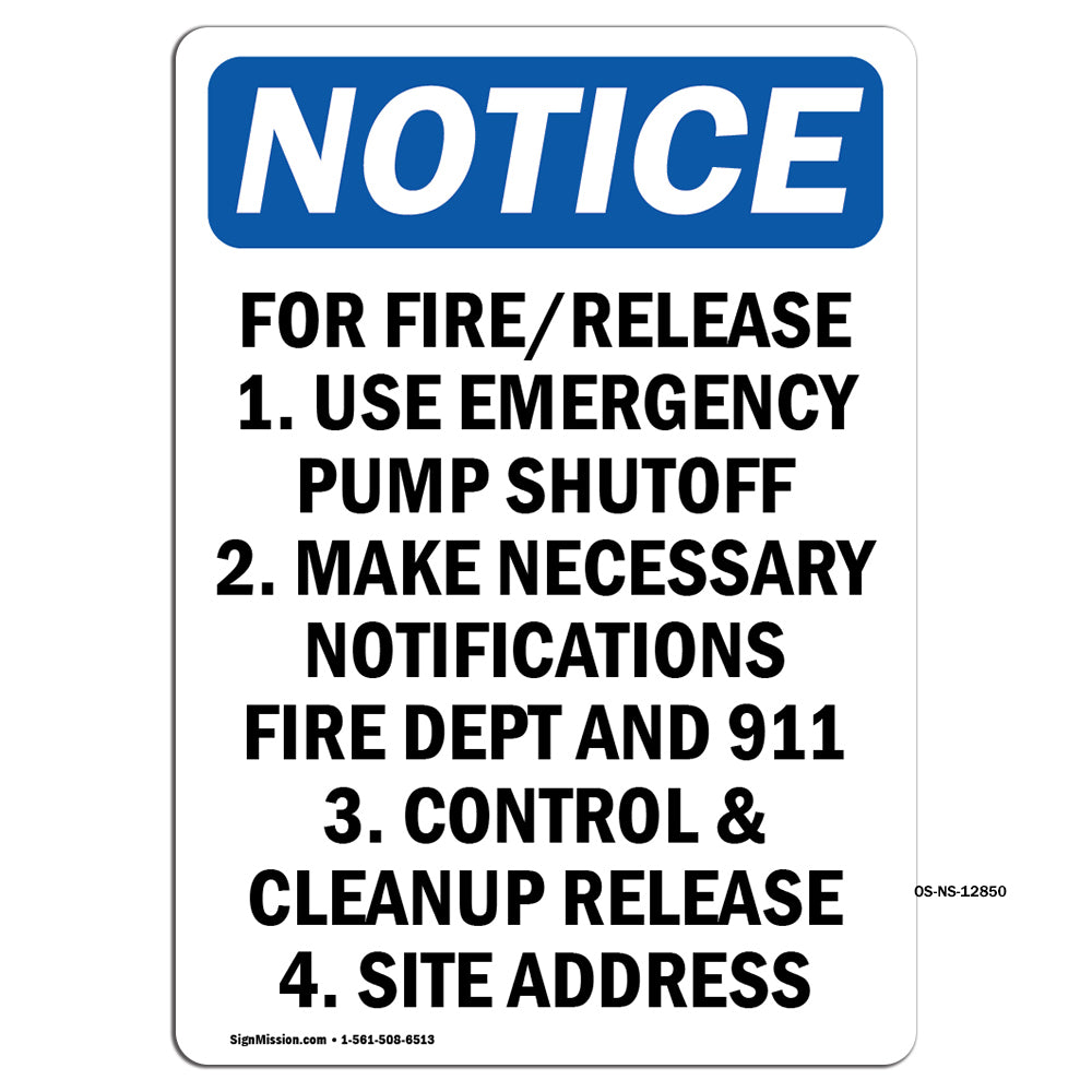 For Fire Release 1. Use Emergency Pump Shut