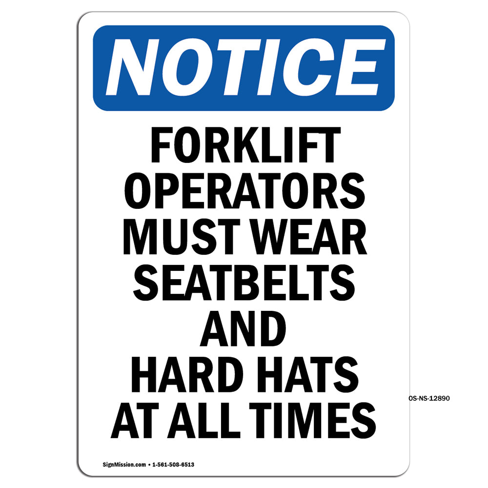 Forklift Operators Must Wear Seatbelts And