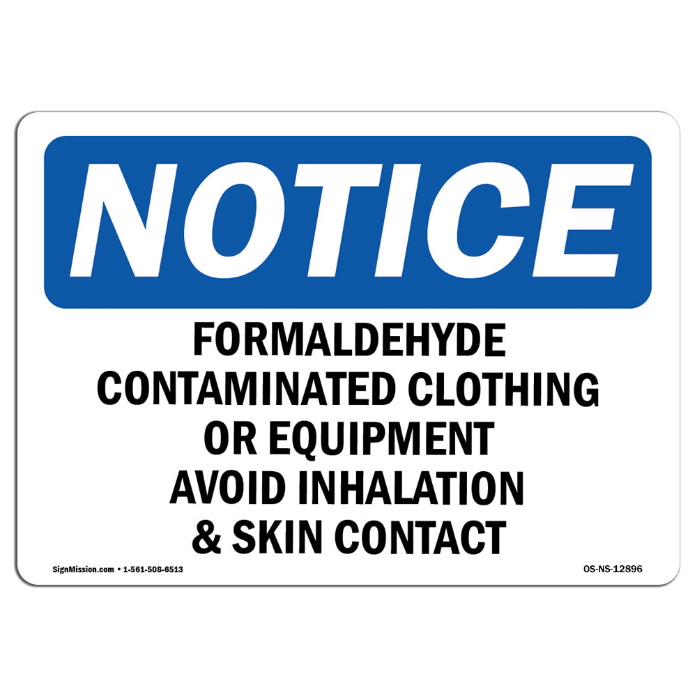Formaldehyde Contaminated Clothing Or Equipment