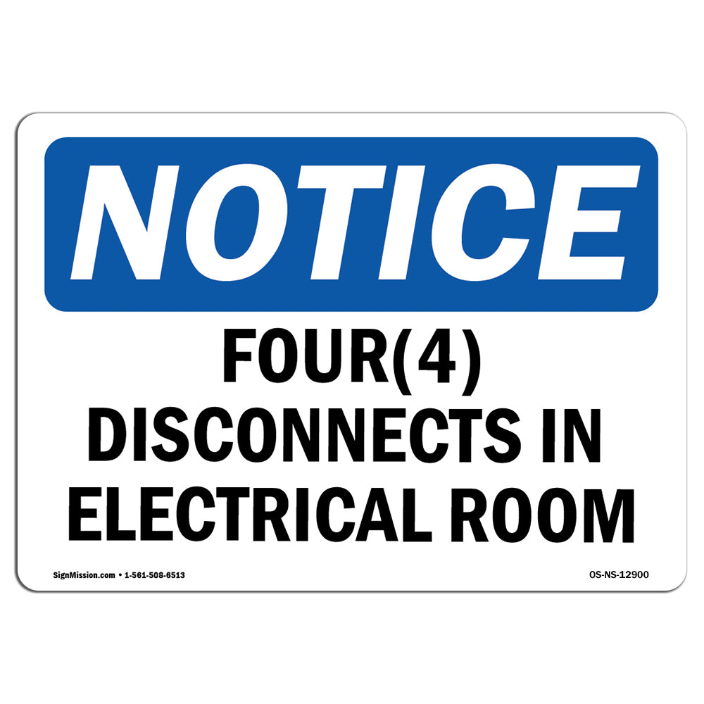 Four (4) Disconnects In Electrical Room