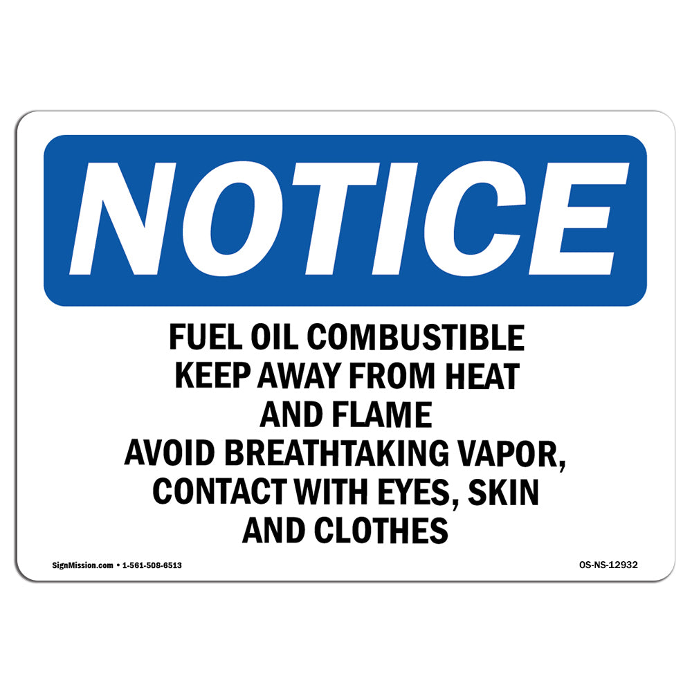 Fuel Oil Combustible Keep Away From Heat