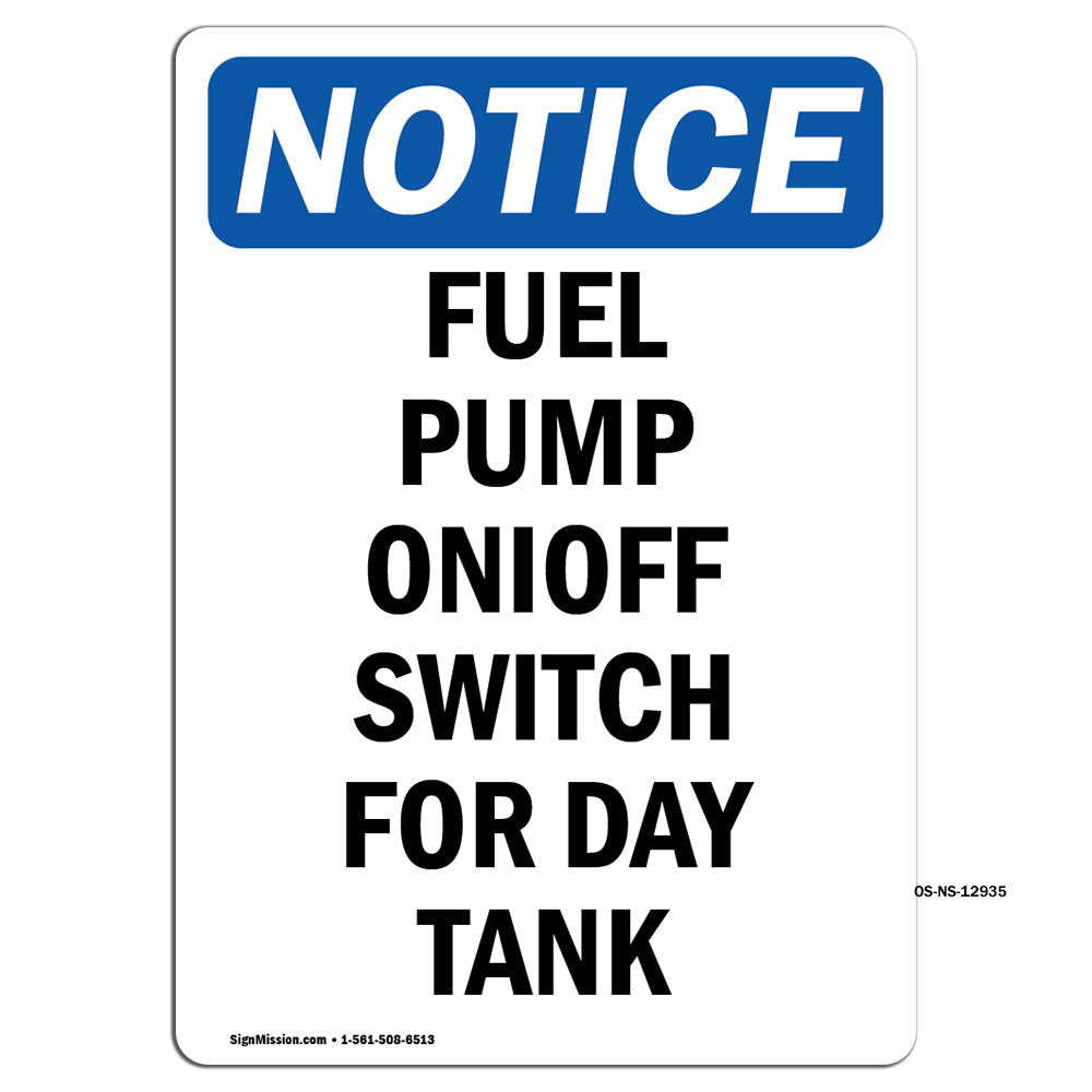 Fuel Pump On Off Switch For Day Tank
