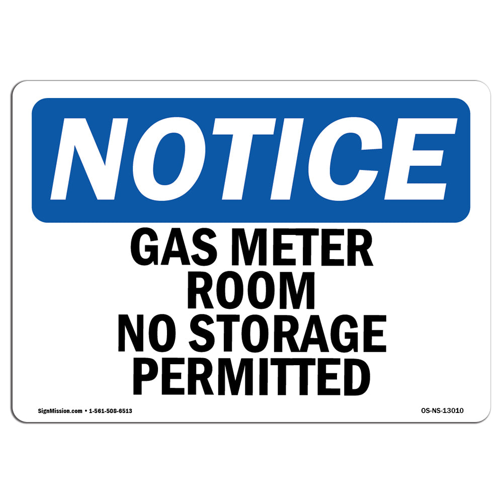 Gas Meter Room No Storage Permitted