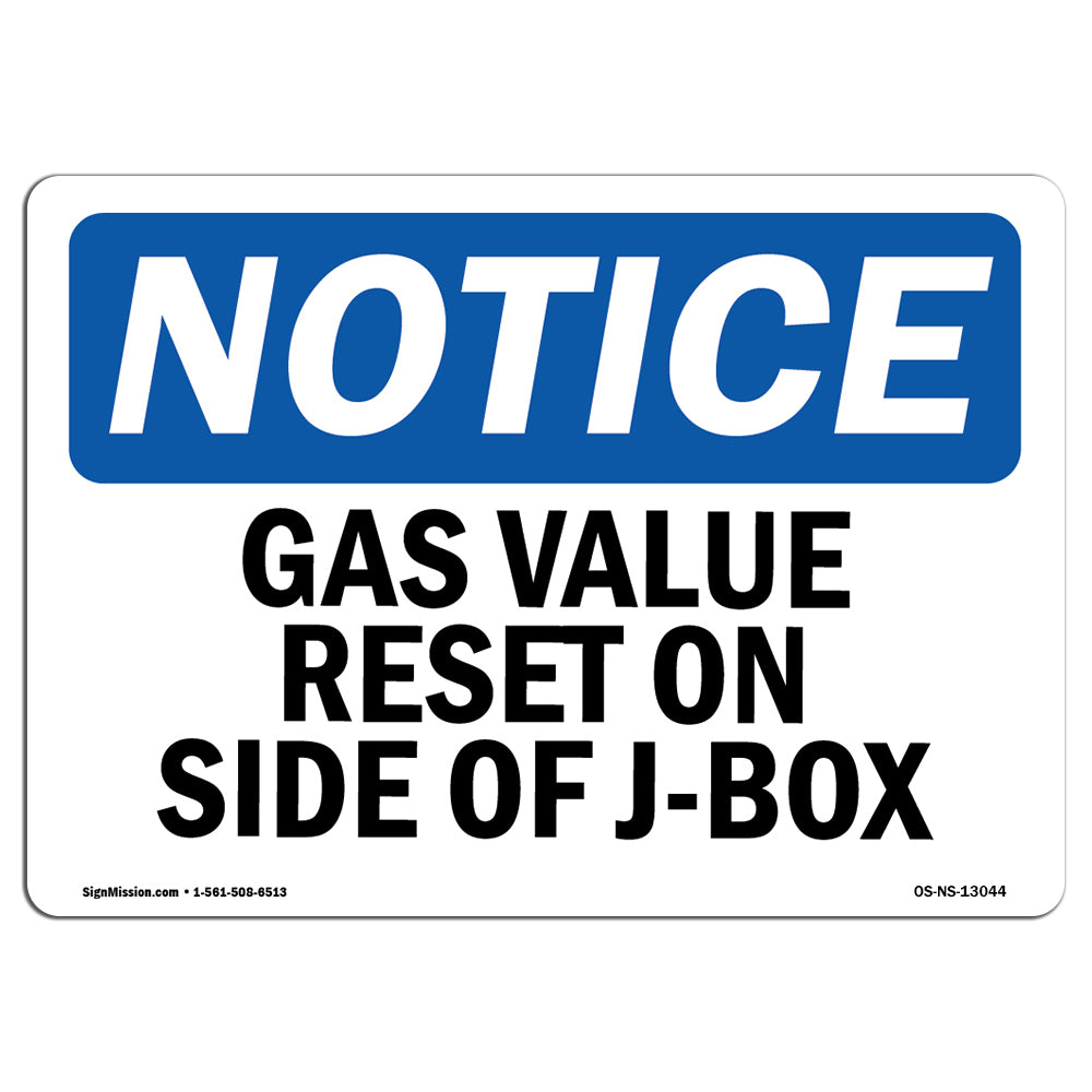 Gas Valve Reset On Side Of J-Box