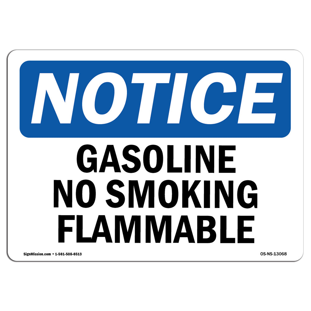 Gasoline No Smoking Flammable