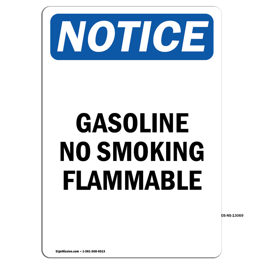 Gasoline No Smoking Flammable