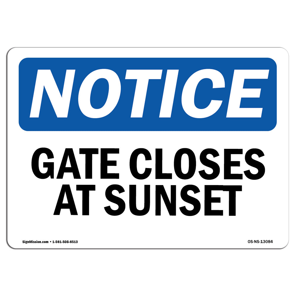 Gate Closes At Sunset