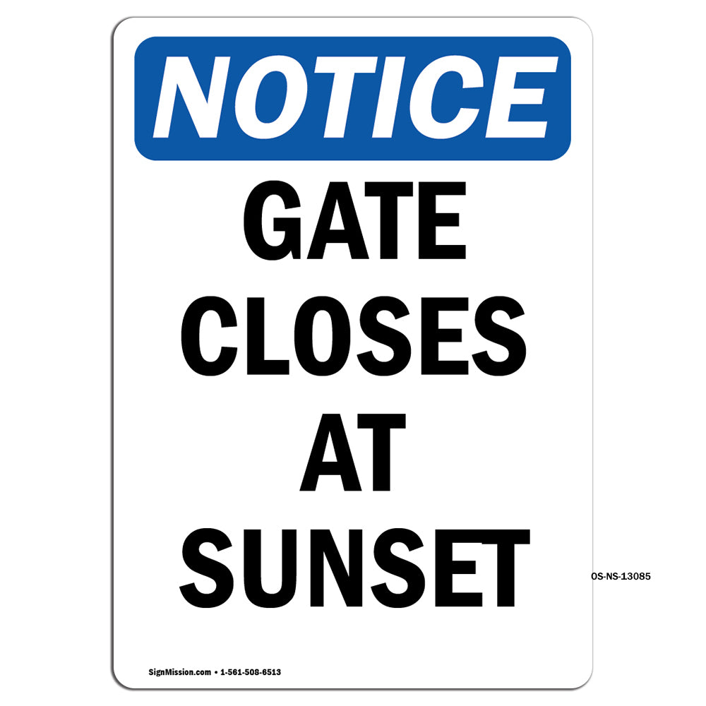 Gate Closes At Sunset