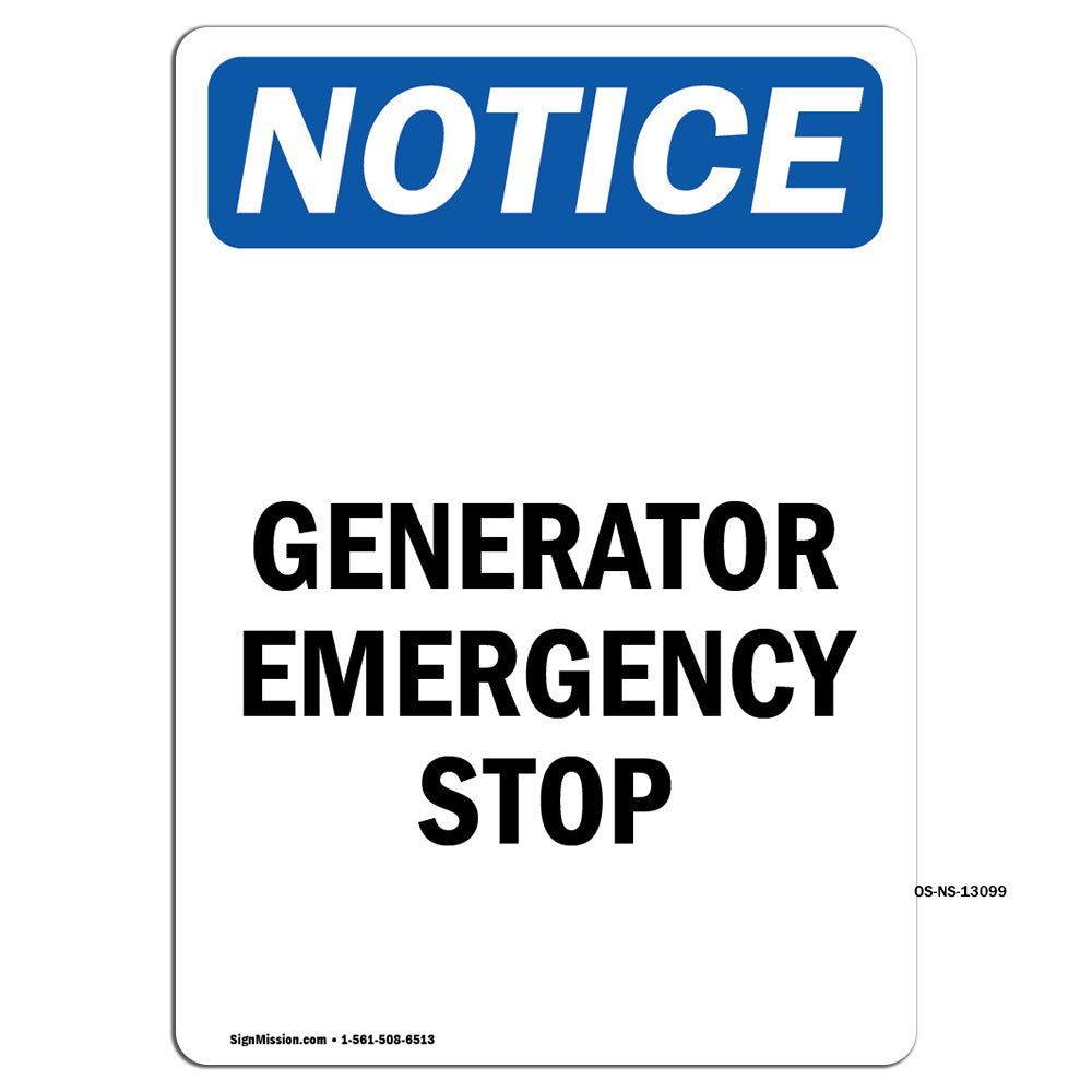 Generator Emergency Stop