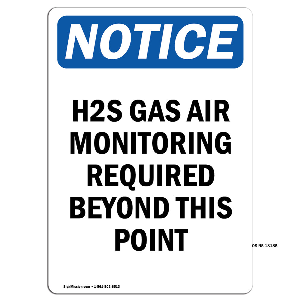H2S Gas Air Monitoring Required Beyond This Point