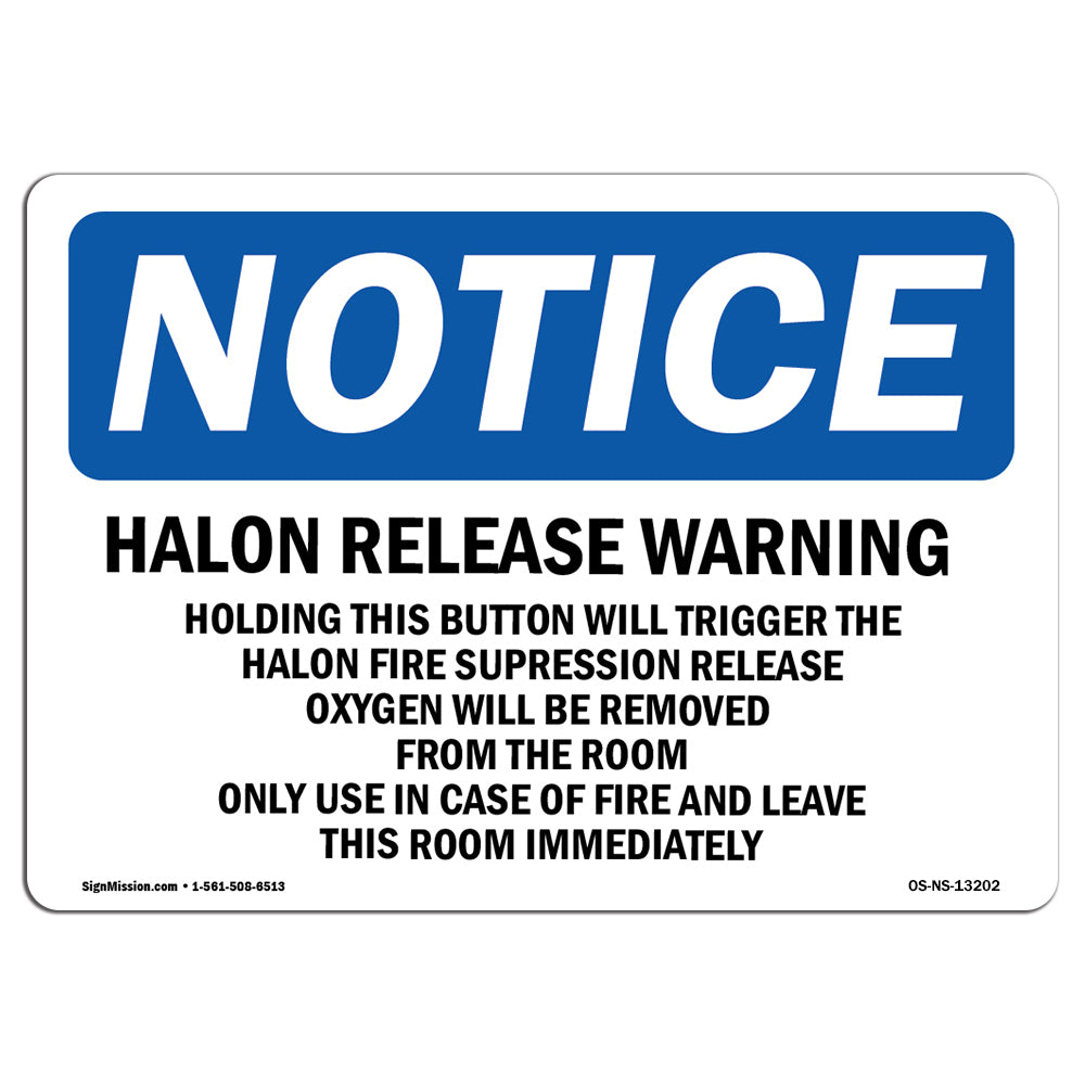 Halon Release Warning Holding This Button