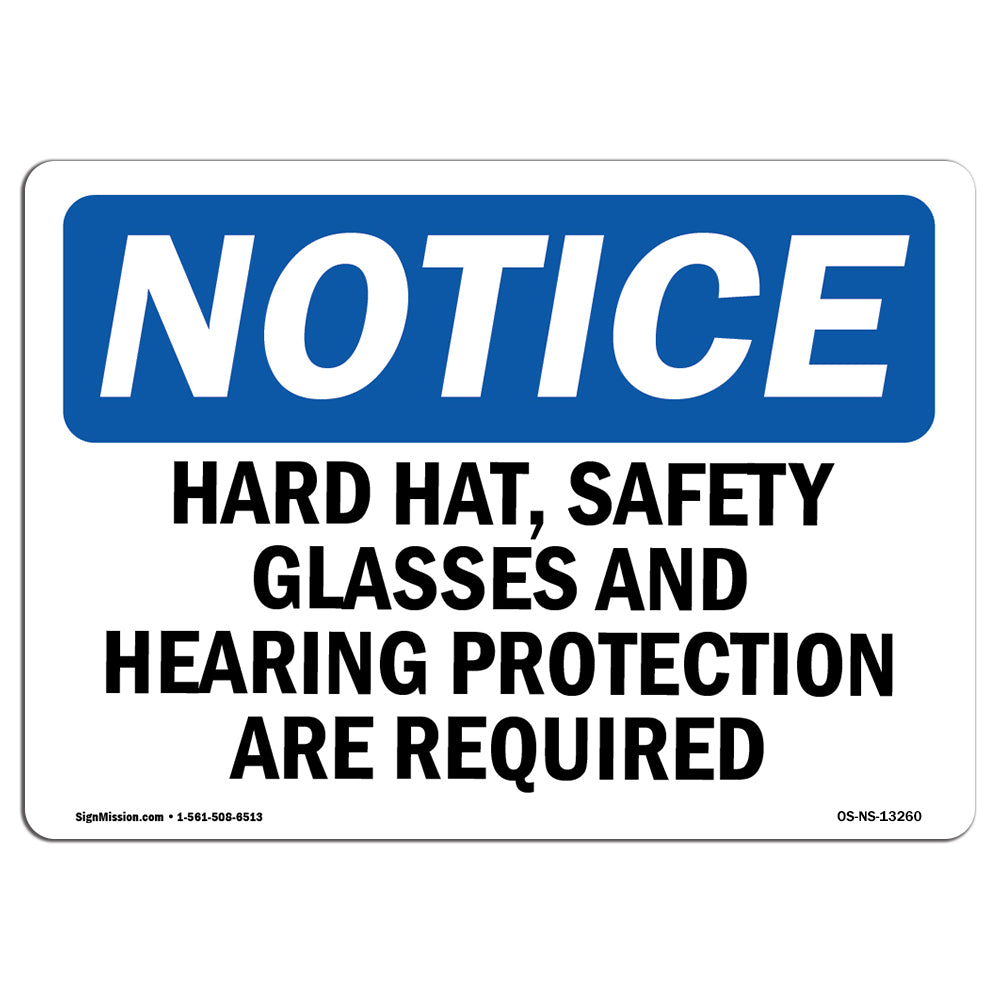 Hard Hat, Safety Glasses And Hearing Protection