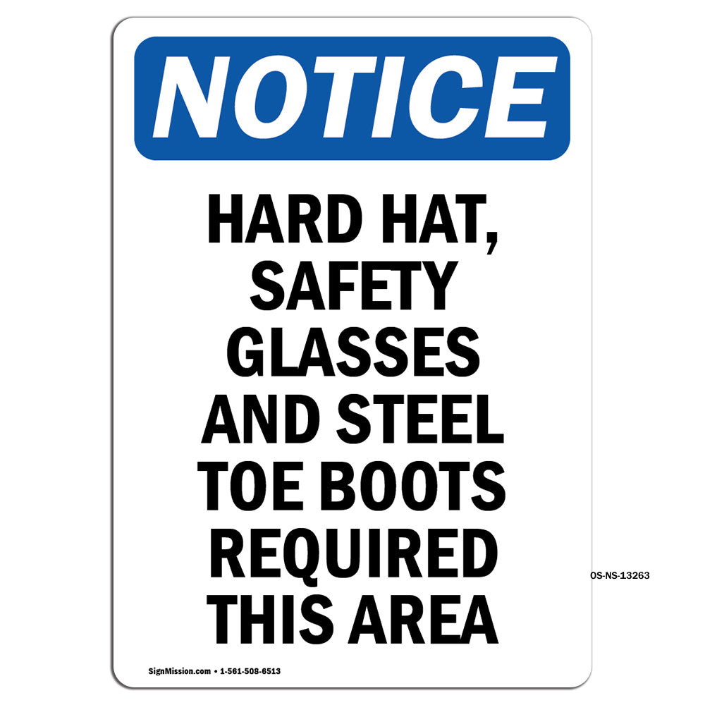 Hard Hat, Safety Glasses And Steel