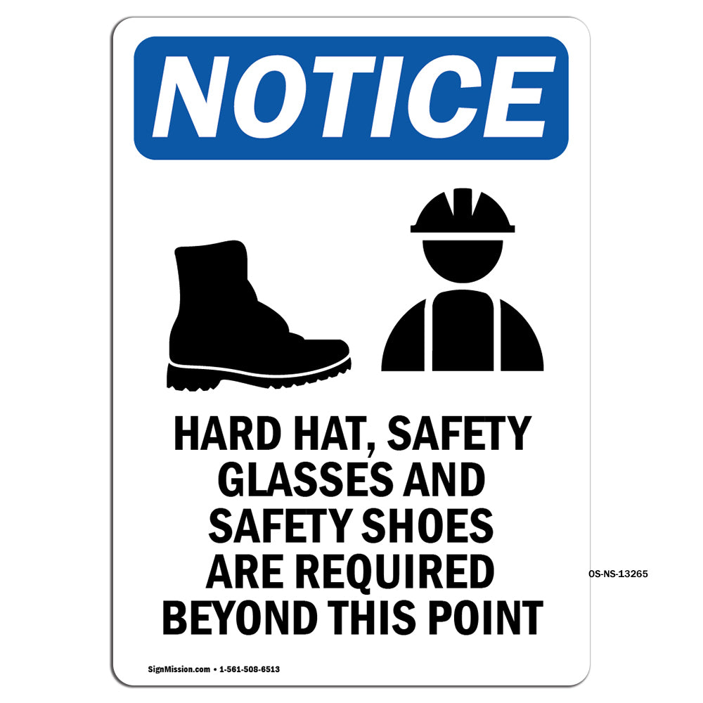 Hard Hat, Safety Glasses And