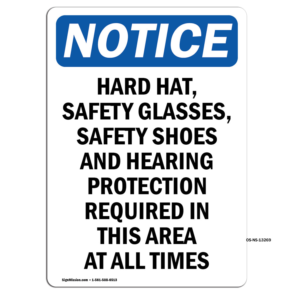 Hard Hat, Safety Glasses, Safety Shoes And