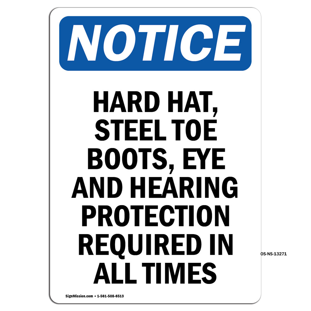 Hard Hat, Steel Toe Boots, Eye And Hearing