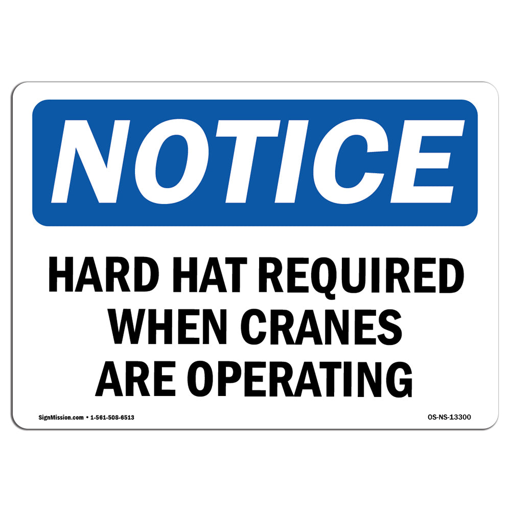 Hard Hats Required When Cranes Are Operating
