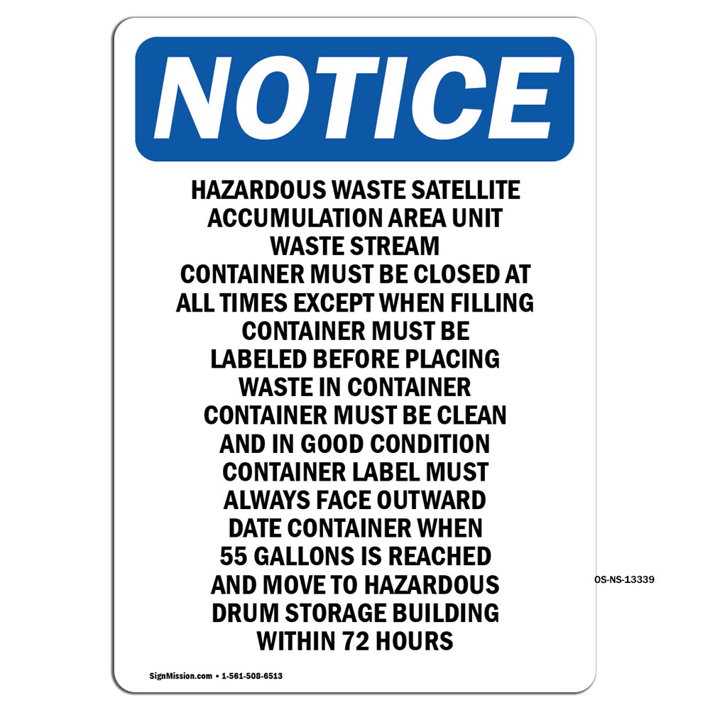 Hazardous Waste Satellite Accumulation Area
