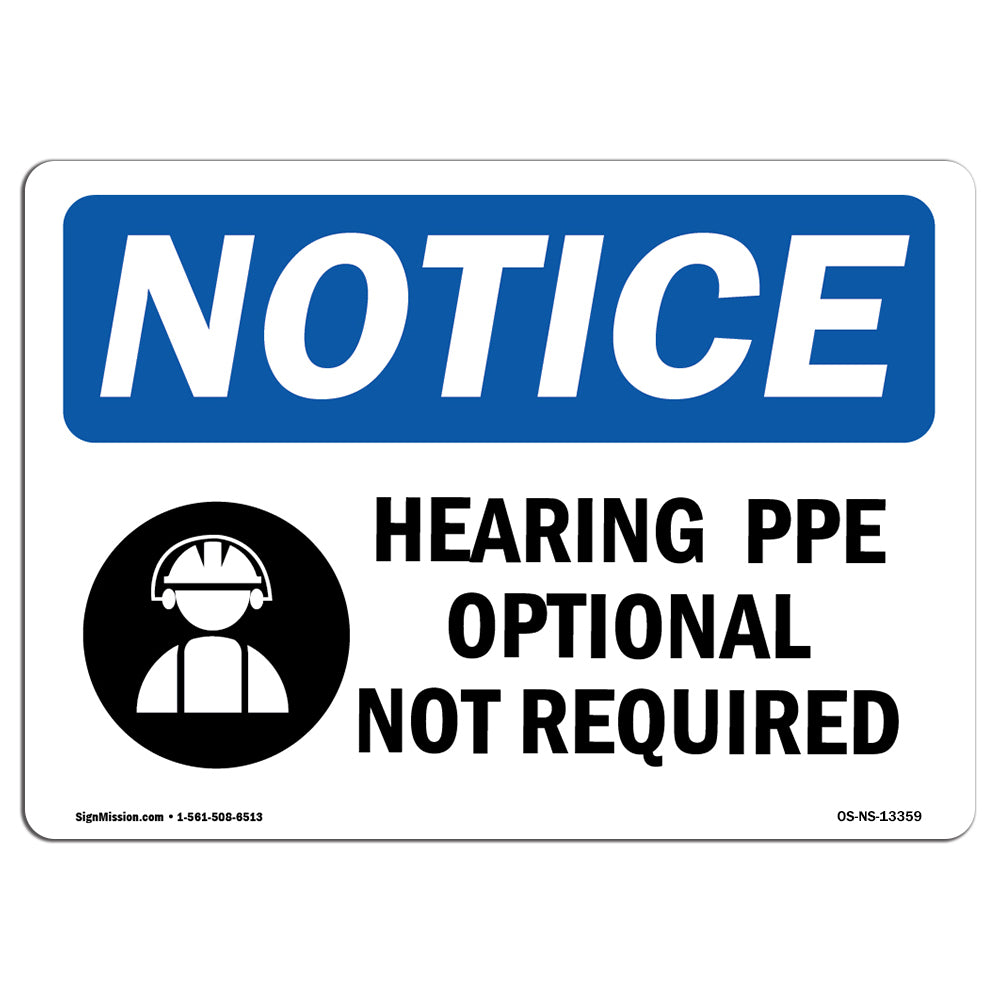 Hearing PPE Optional Not Required