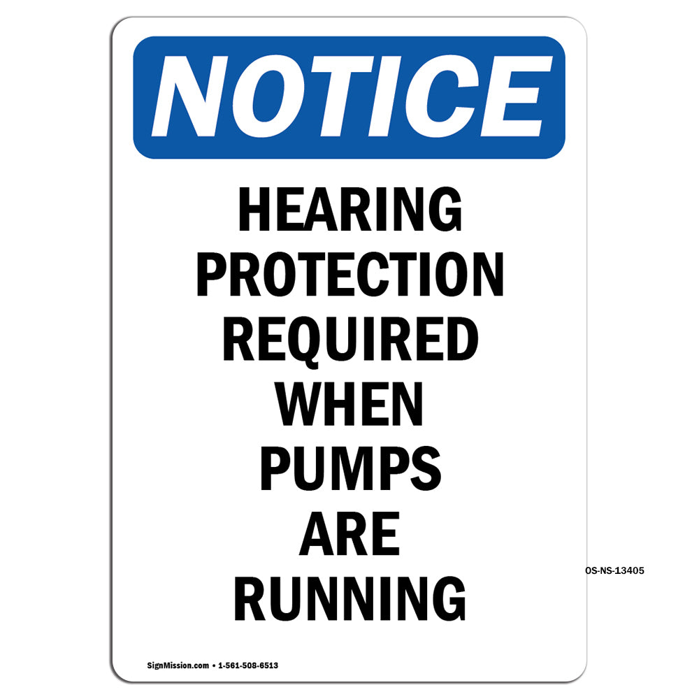 Hearing Protection Required When Pumps Are Running
