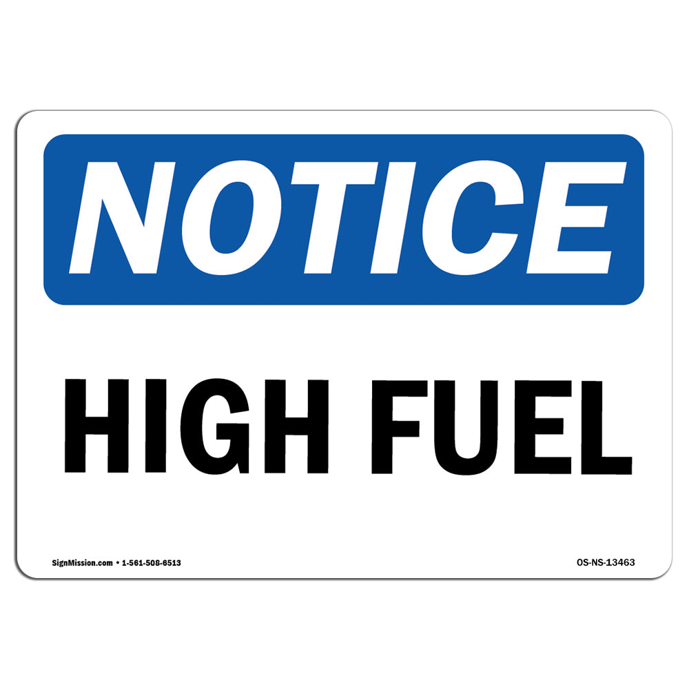 High Fuel Sign