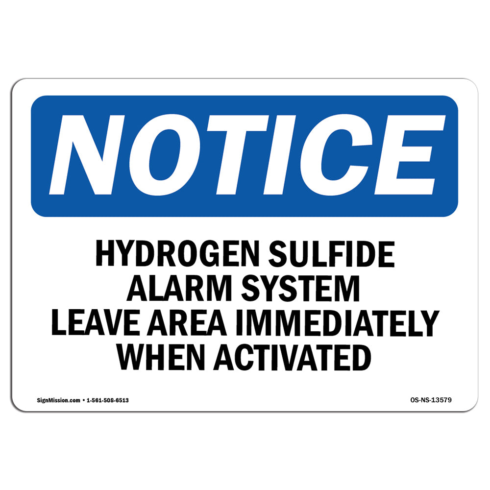 Hydrogen Sulfide Alarm System Leave Area