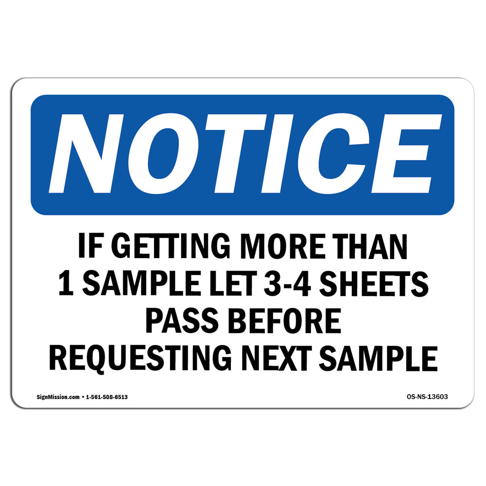 If Getting More Than 1 Sample Let 3-4 Sheets