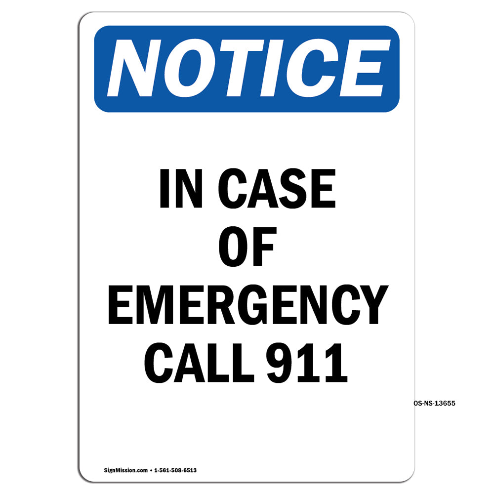 In Case Of Emergency Call 911