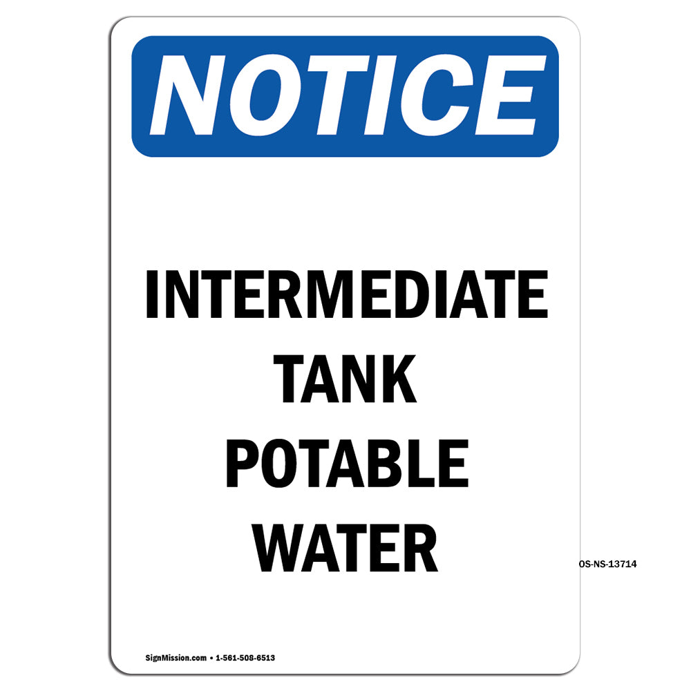 Intermediate Tank Potable Water