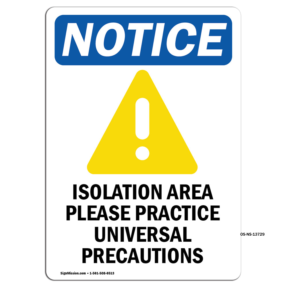 Isolation Area Please Practice