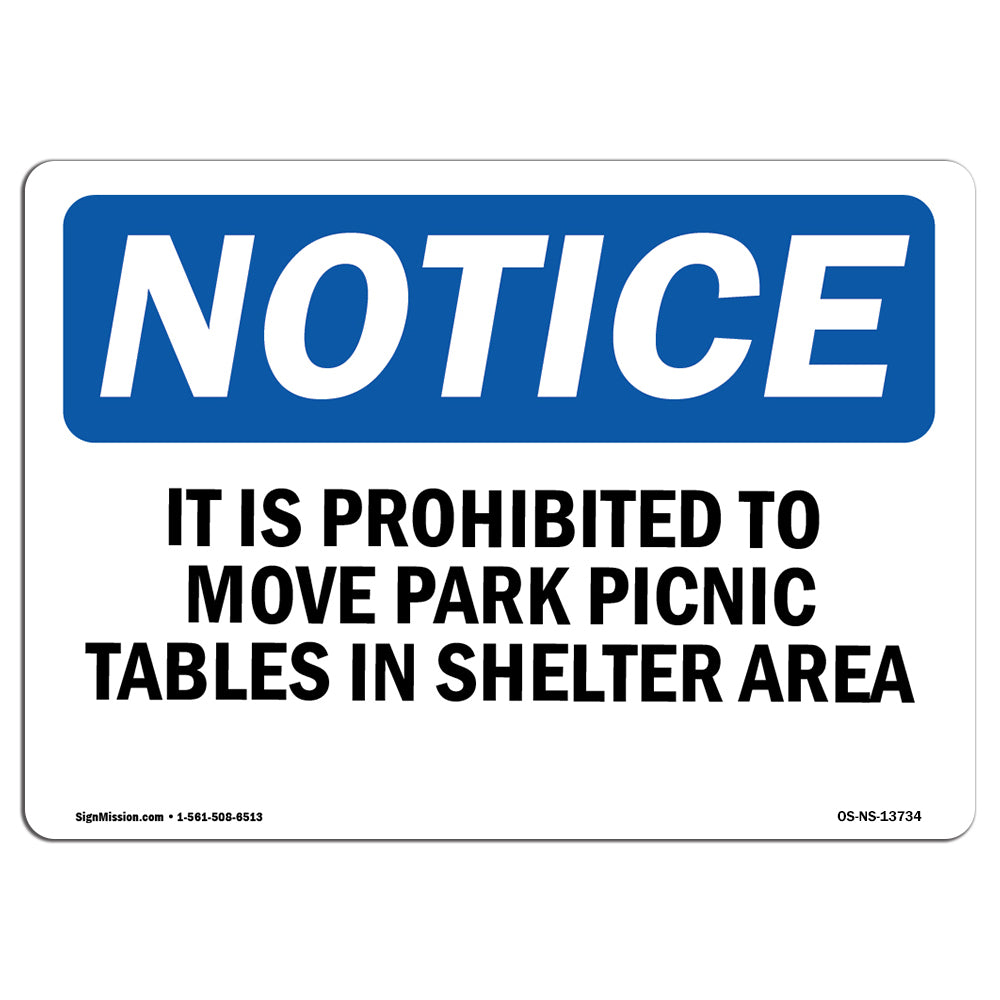 It Is Prohibited To Move Park Picnic Tables