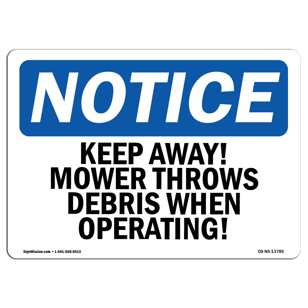 Keep Away! Mower Throws Debris