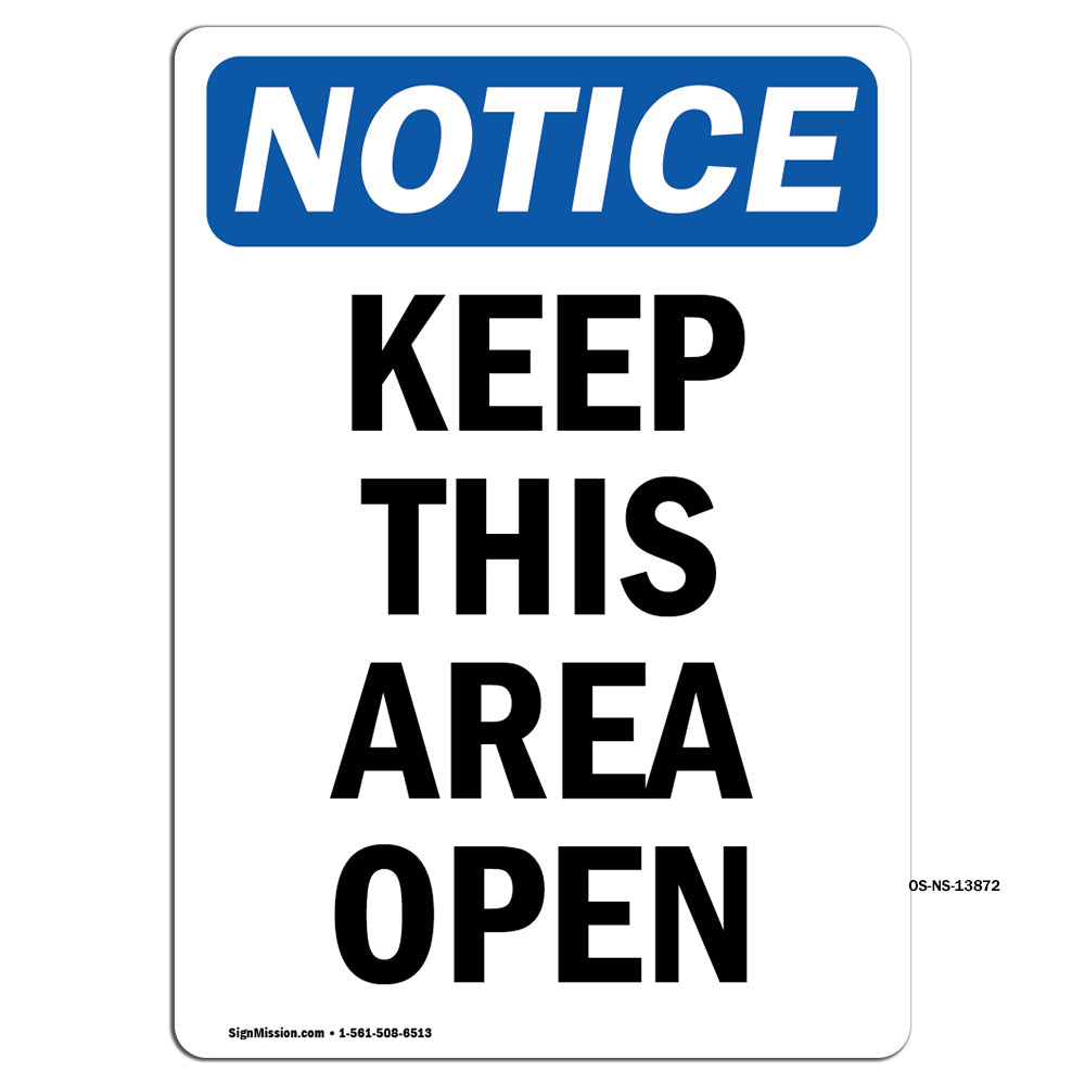 Keep This Area Open
