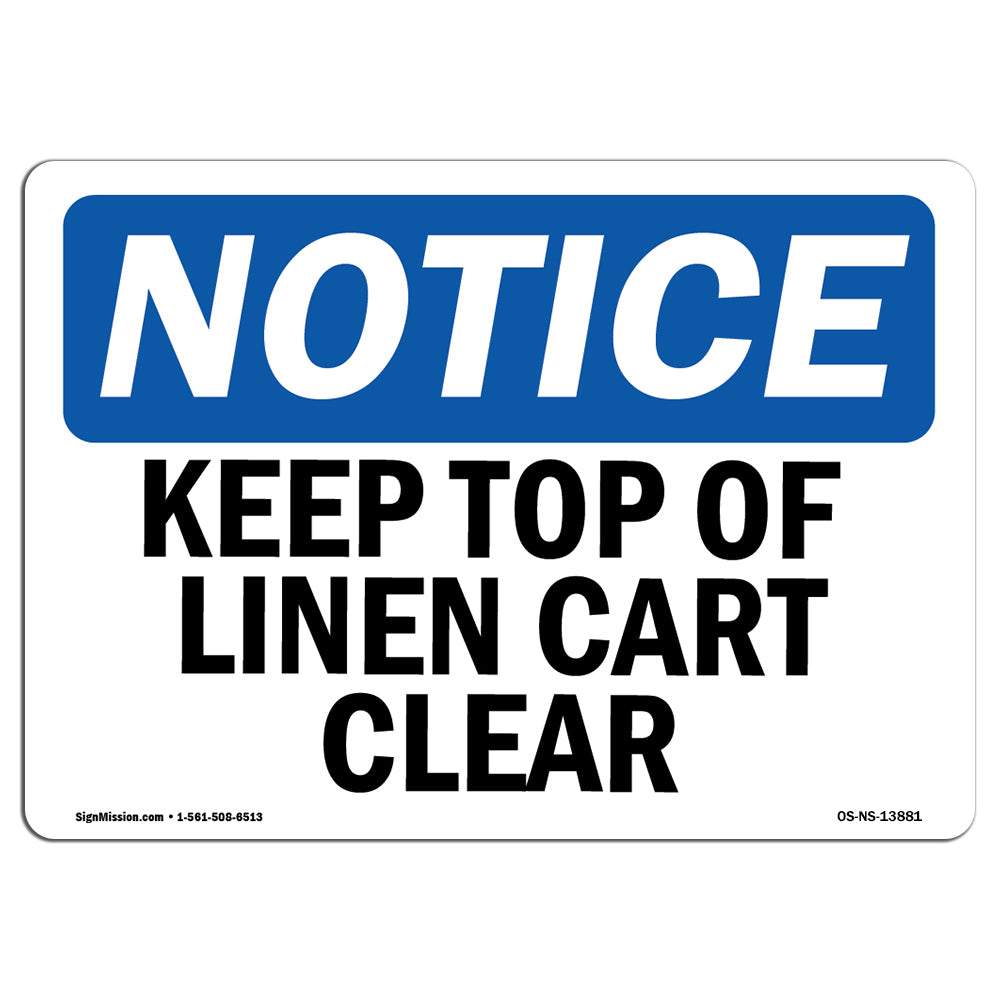Keep Top Of Linen Cart Clear