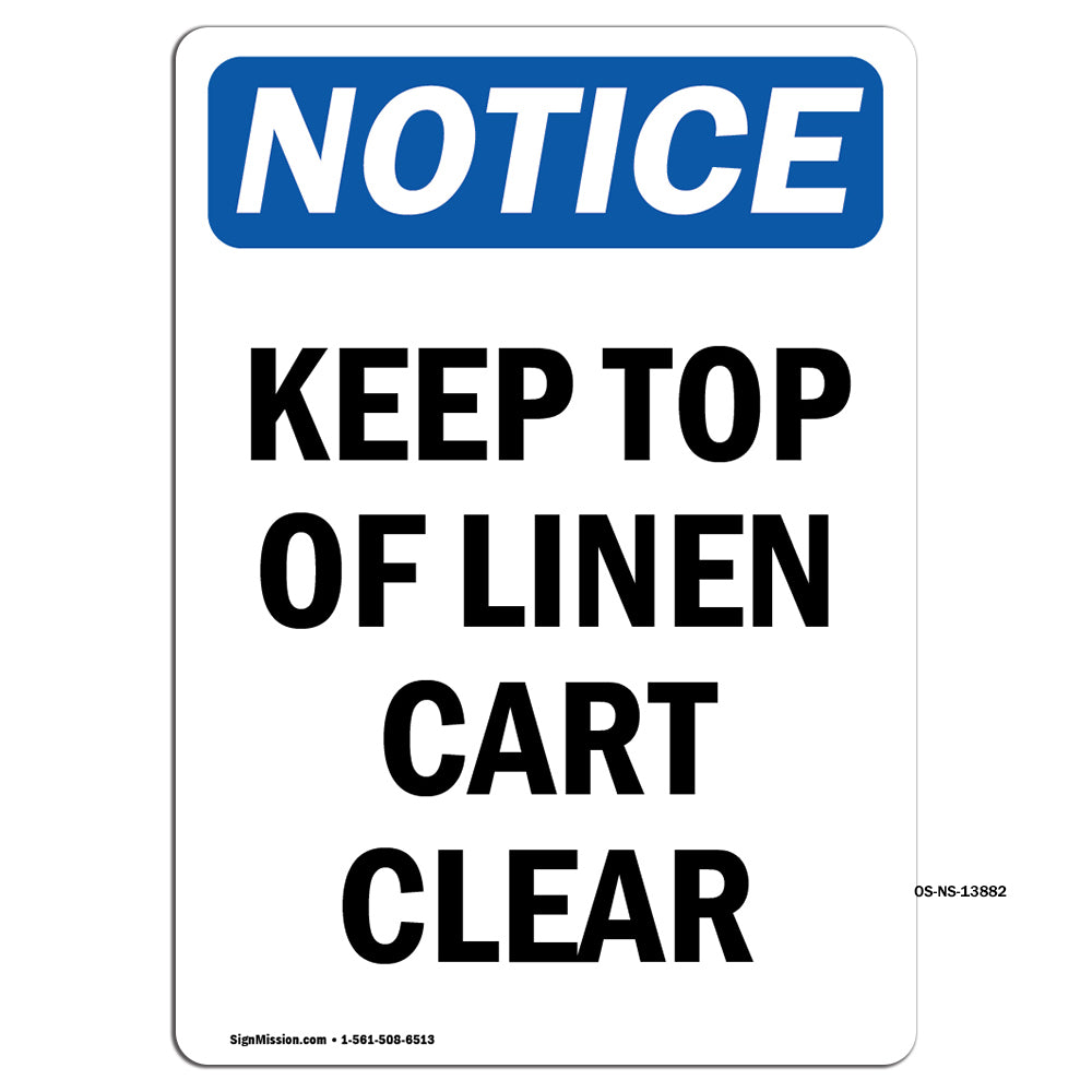 Keep Top Of Linen Cart Clear