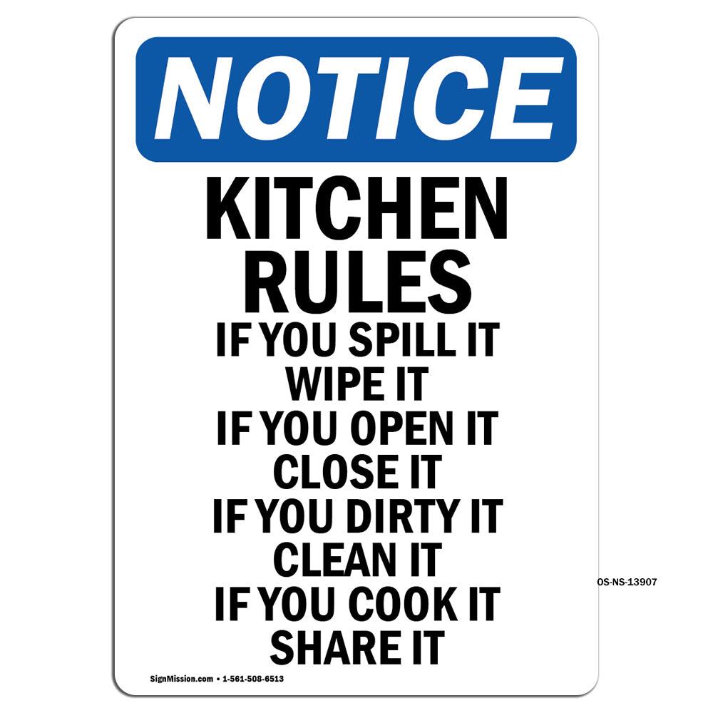 Kitchen Rules If You Spill It