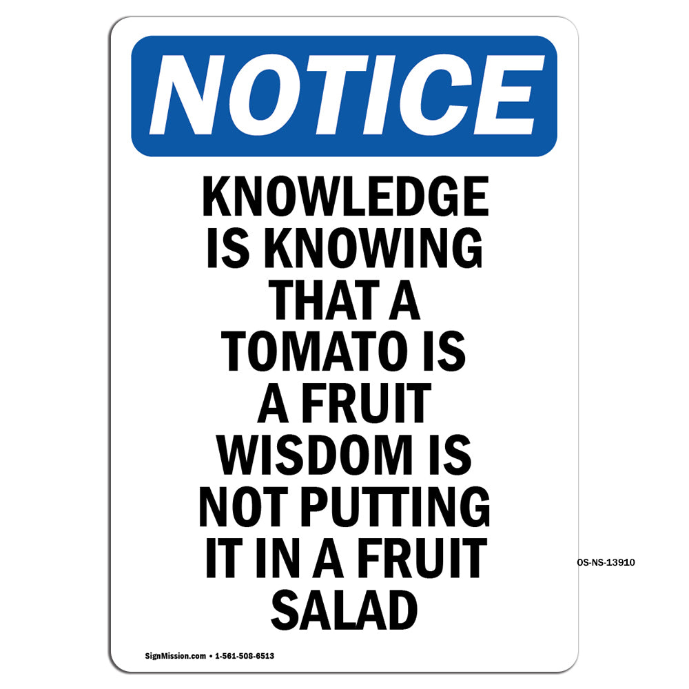 Knowledge Is Knowing That A Tomato Is A