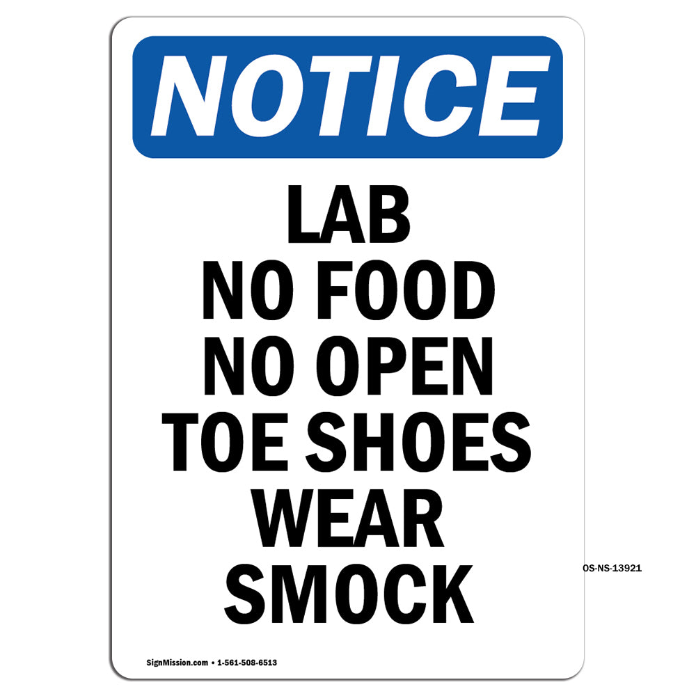 Lab No Food No Open Toe Shoes Wear Smock